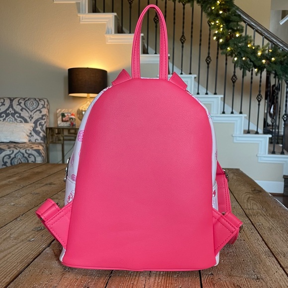 Loungefly Hello Kitty Sanrio Strawberry Milk Mini Backpack Pink - Picture 5 of 13